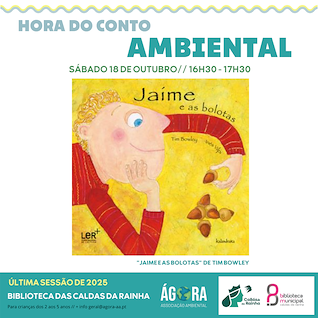 Imagem Evento Hora do conto ambiental na Biblioteca: "Jaime e as Bolotas", de Tim Bowley