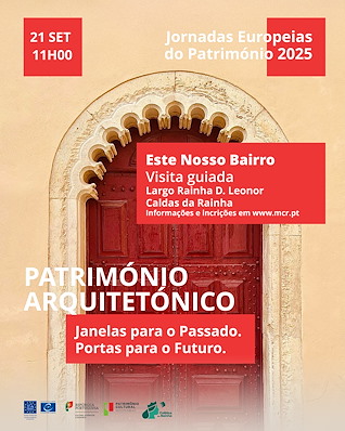 Imagem Evento Jornadas Europeias do Património 2025:  PATRIMÓNIO ARQUITETÓNICO | Visita guiada "Este Nosso Bairro" | 21 setembro, 11h00